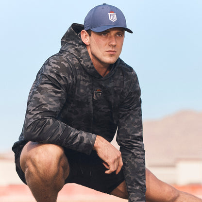 Greatness Wins Core Tech Hoodie in Black Camo