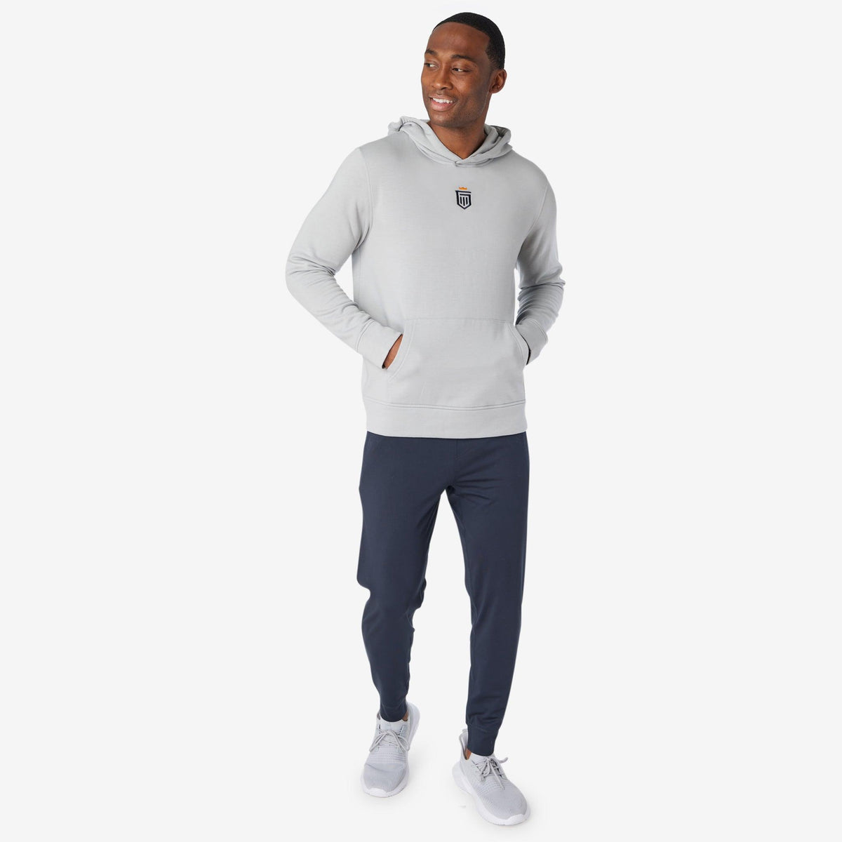 Greatness Wins Core Tech Hoodie in Ash Gray, view 2