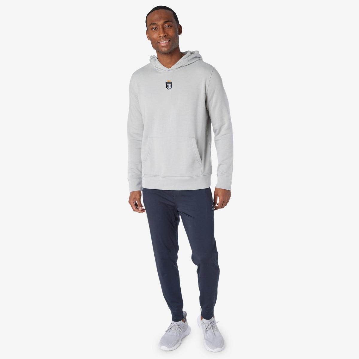 Greatness Wins Core Tech Hoodie in Ash Gray, view 3