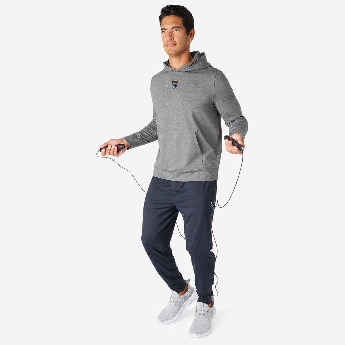 Greatness Wins Core Tech Hoodie in Gray Heather, view 4