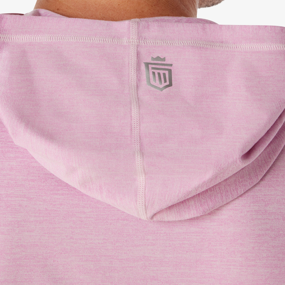 Greatness Wins Core Tech T-Shirt Hoodie in Pink, view 3