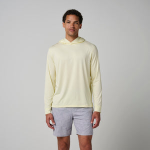 Greatness Wins Core Tech T-Shirt Hoodie in Peach Sorbet Heather