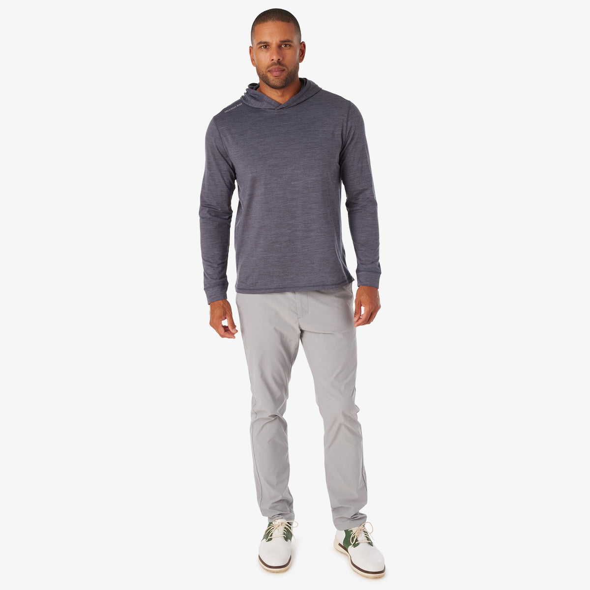 Greatness Wins Core Tech T-Shirt Hoodie in Navy, view 5