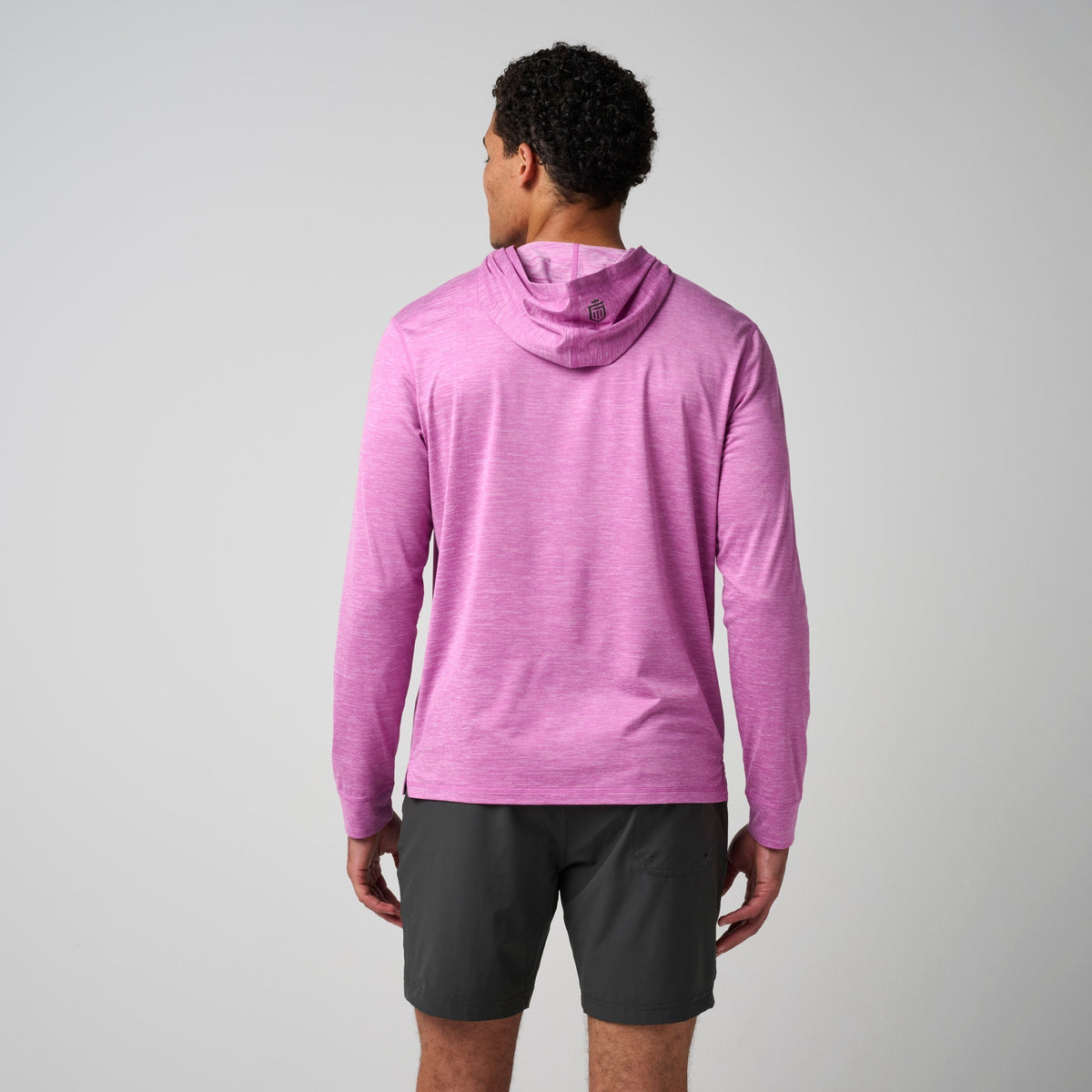 Greatness Wins Core Tech T-Shirt Hoodie in Bodacious Heather, view 8