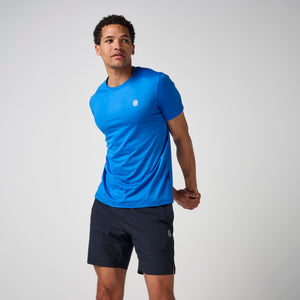 Greatness Wins Core Tech Tee in Sonic Blue, view 2