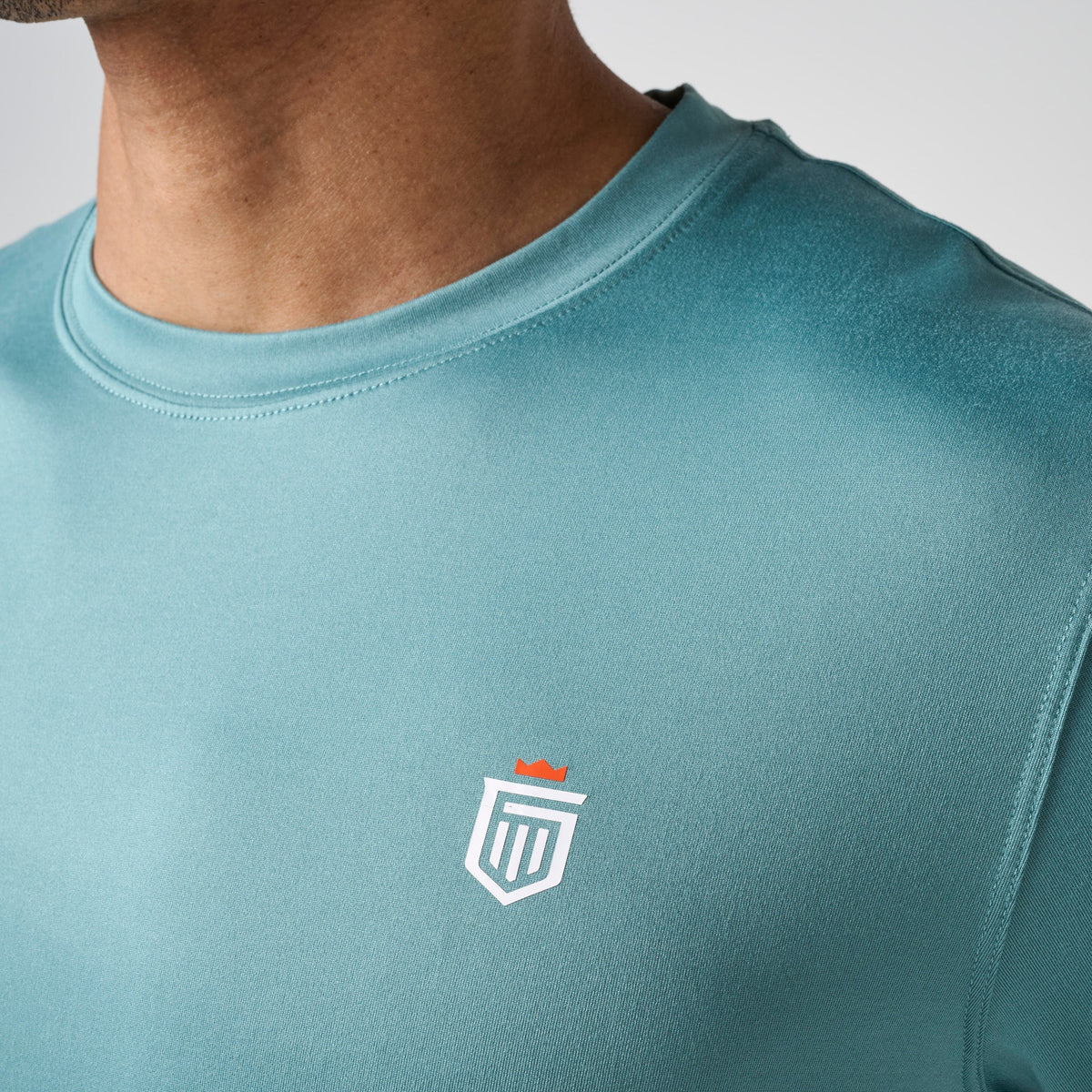 Greatness Wins Core Tech Tee in Sea Spray, view 2