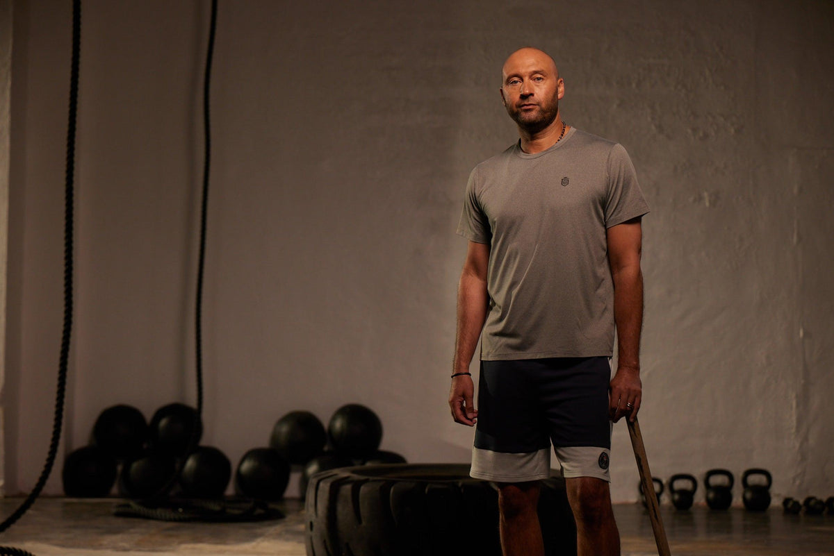 Greatness Wins Core Tech Tee in Athletic Gray Heather, view 4