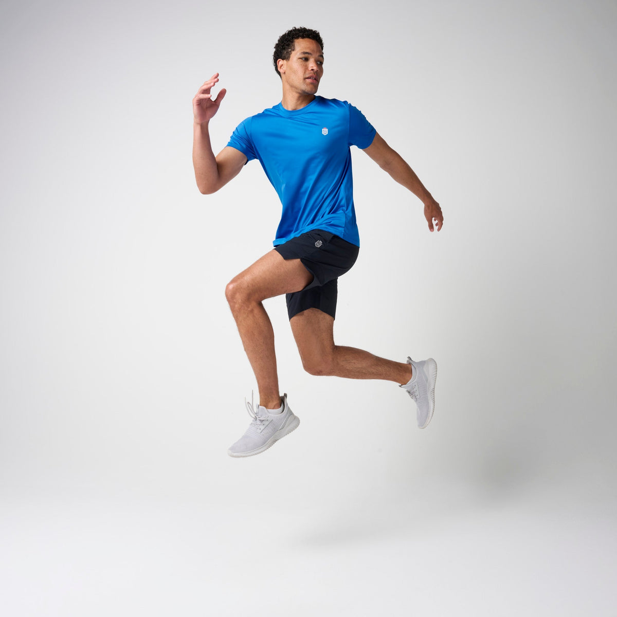 Greatness Wins Core Tech Tee in Sonic Blue, view 6