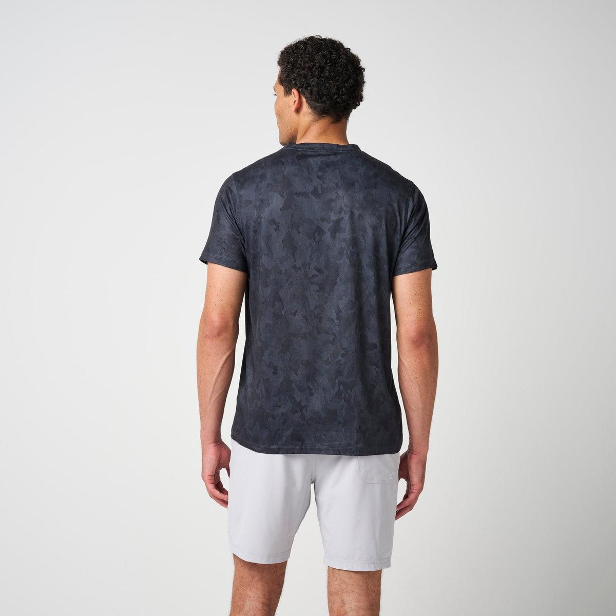 Greatness Wins Core Tech Tee in Black Camo, view 5