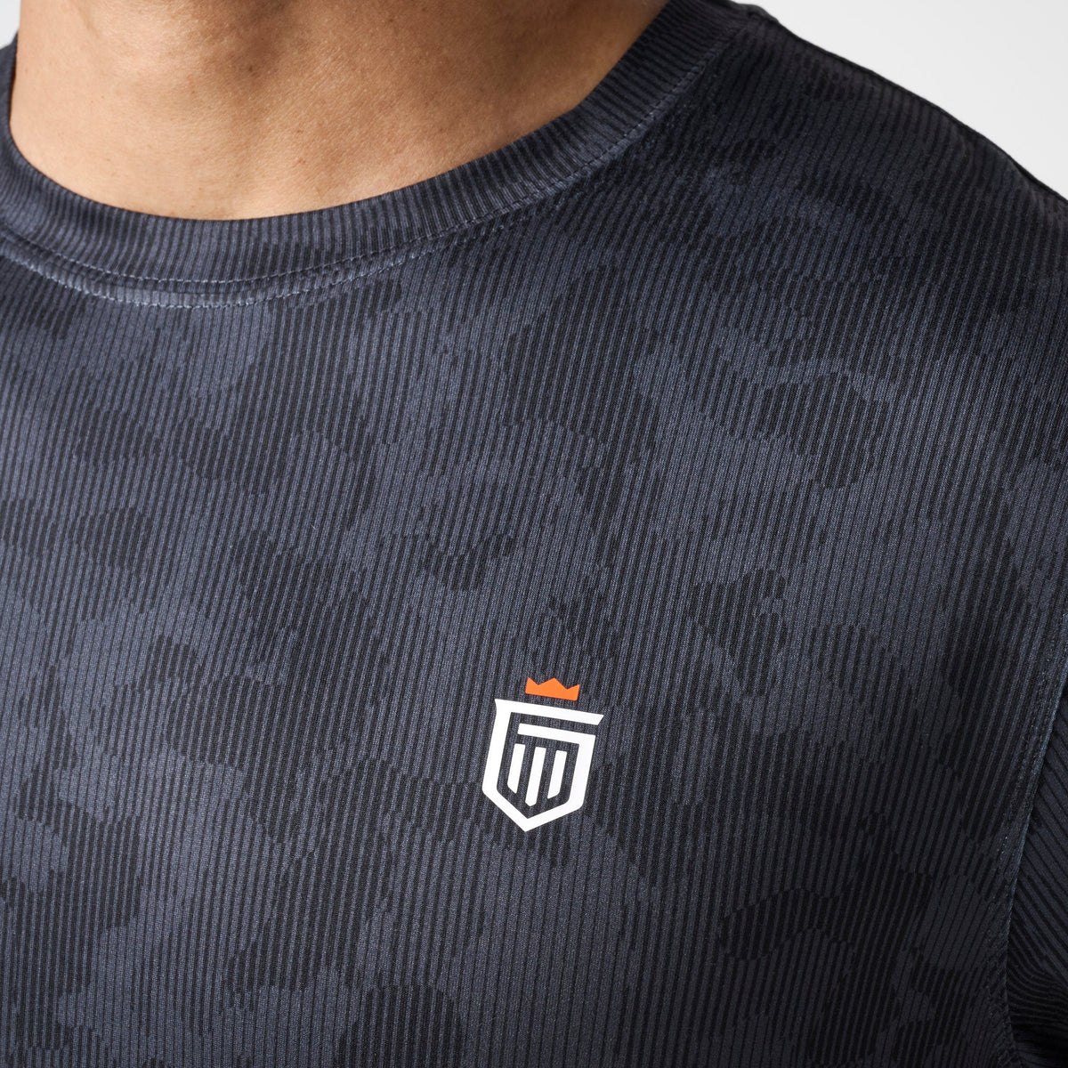 Greatness Wins Core Tech Tee in Black Camo, view 2