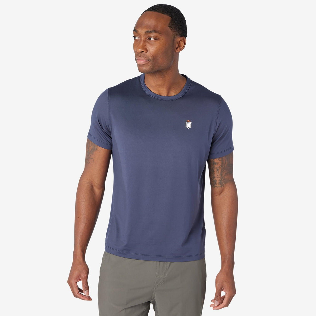 Greatness Wins Core Tech Tee in Navy, view 6