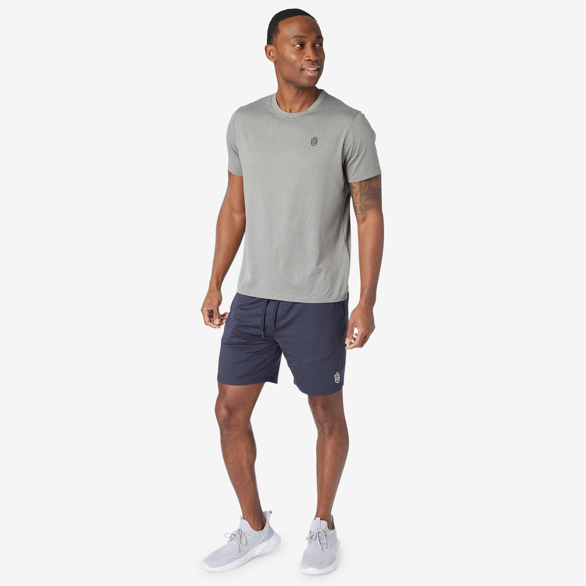 Greatness Wins Core Tech Tee in Athletic Gray Heather, view 6