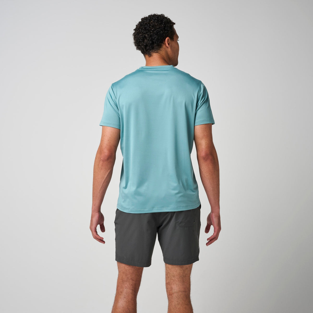 Greatness Wins Core Tech Tee in Sea Spray, view 4