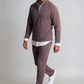 Buki Men's Voey Quarter Zip Sweatshirt in Espresso, view 3