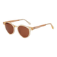 Ganges Polarized Round Wood and Bio Acetate Sunglasses