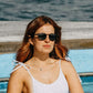 Ganges Polarized Round Wood and Bio Acetate Sunglasses