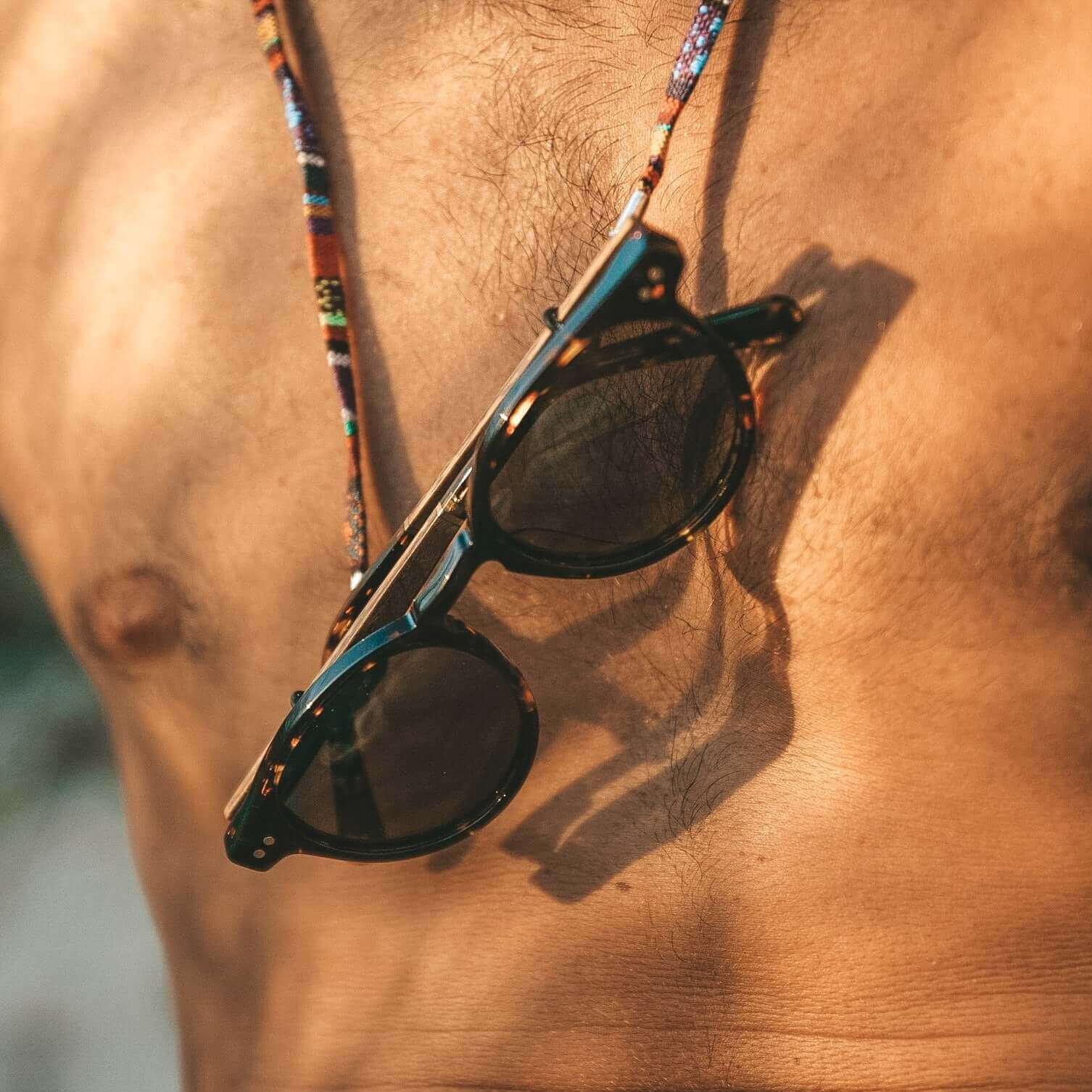 Ganges Polarized Round Wood and Bio Acetate Sunglasses