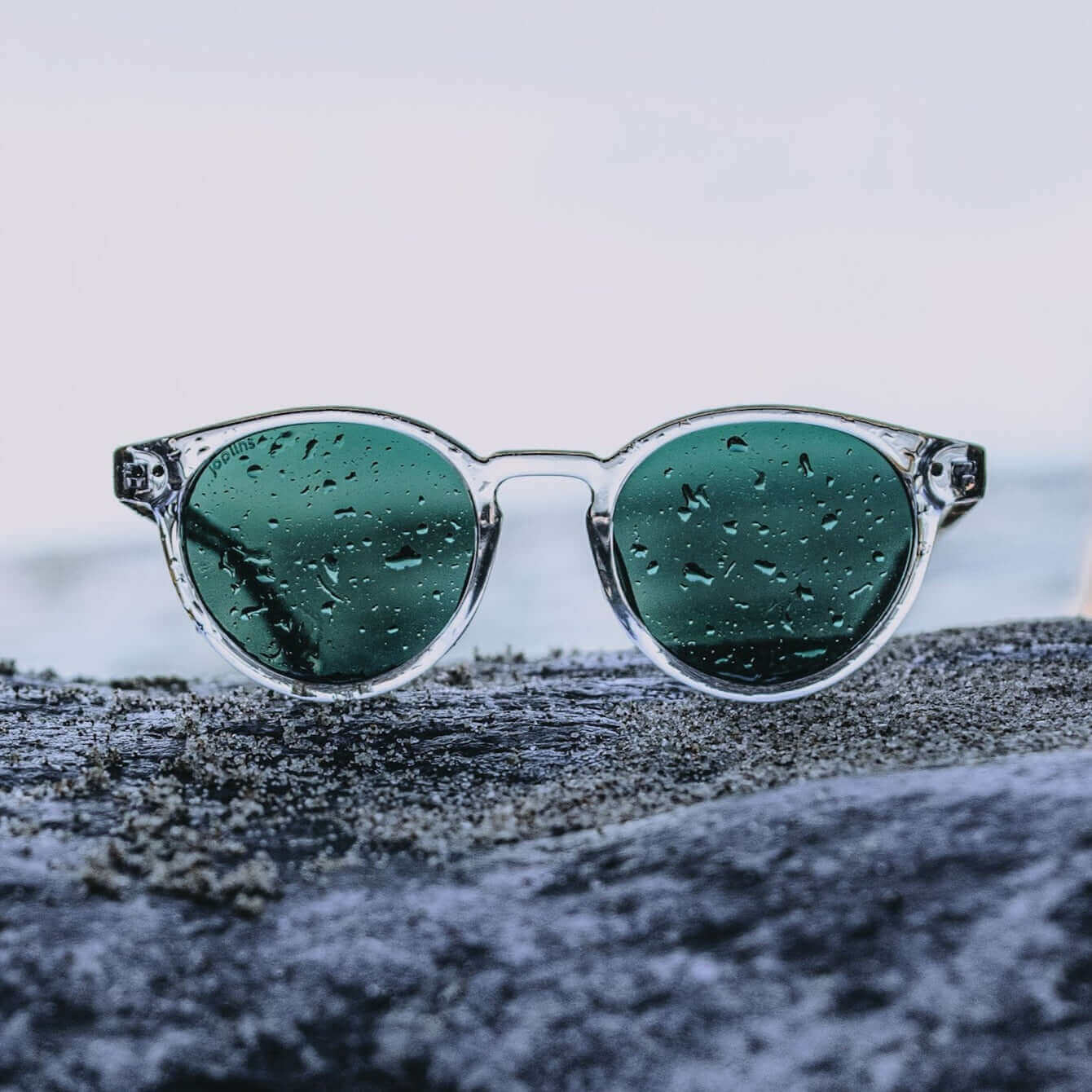 Ganges Polarized Round Wood and Bio Acetate Sunglasses