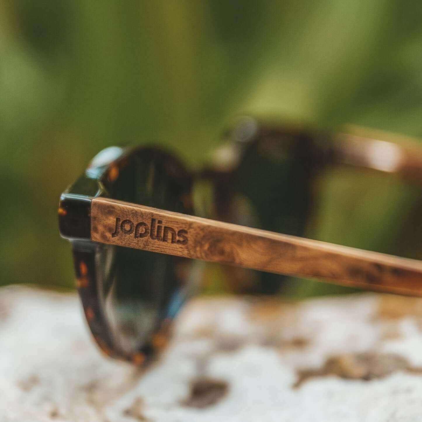 Ganges Polarized Round Wood and Bio Acetate Sunglasses