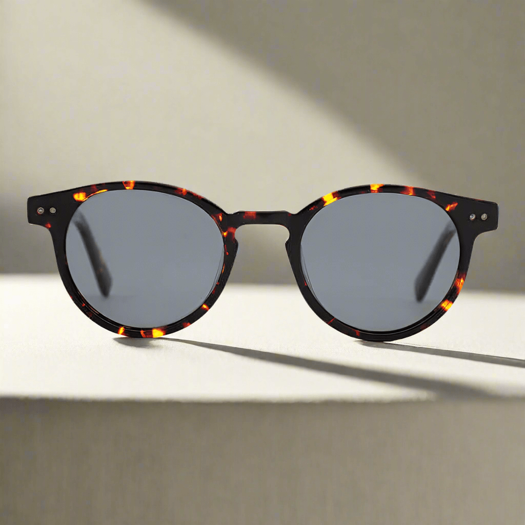 JOPLINS Ganges polarized round wood and bio acetate sunglasses, image 1 of 8