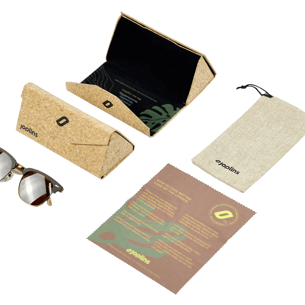 Ganges Polarized Round Wood and Bio Acetate Sunglasses