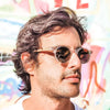 Ganges Polarized Round Wood and Bio Acetate Sunglasses