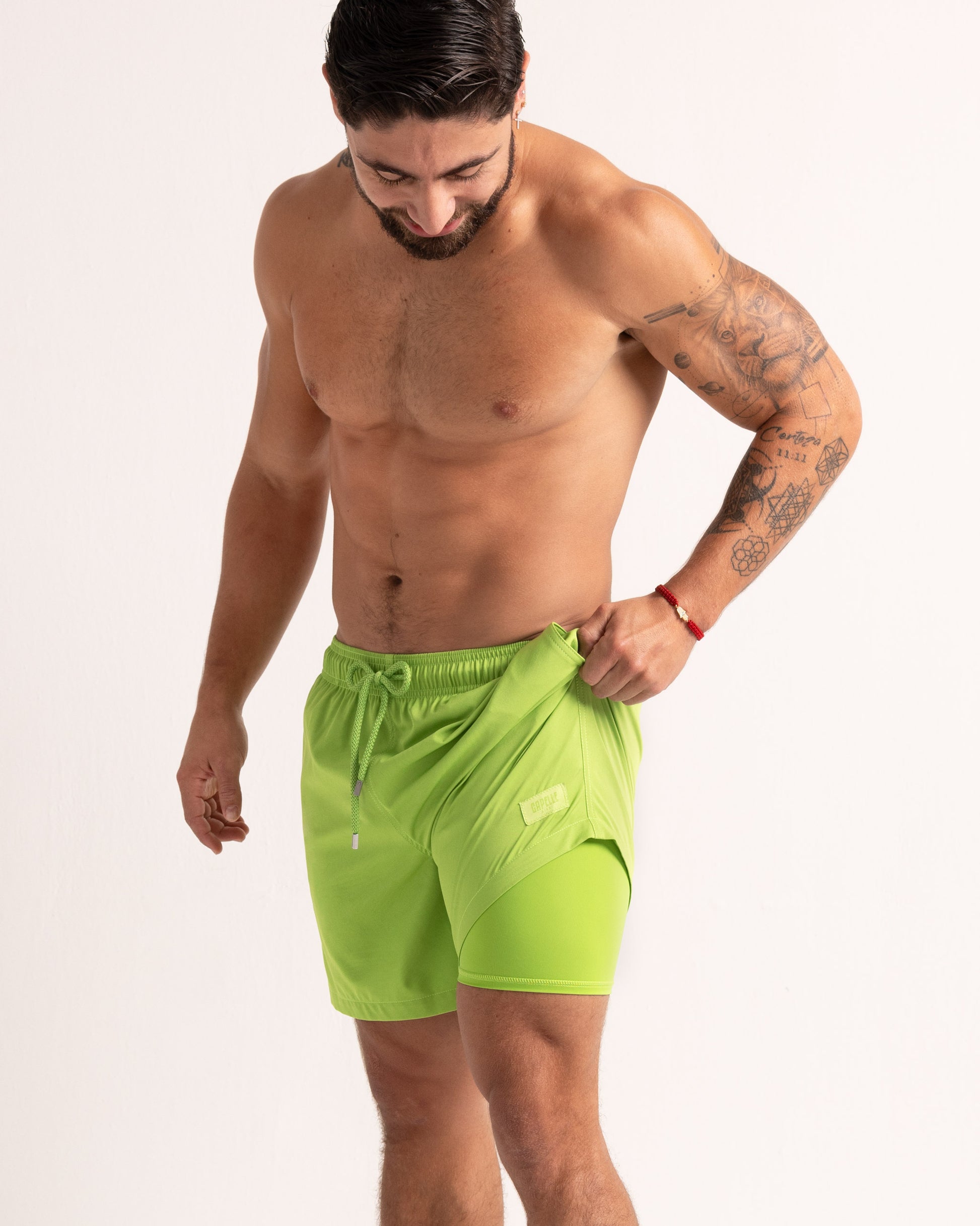 green-swim-trunk