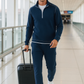 Buki CINQO travel half zip 2 pack navy and white, image 6 of 7