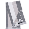Ruby Mint Kennedy Oversized Cotton Beach Towel, Black and Gray Stripe