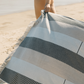Ruby Mint Kennedy black and gray stripe cotton beach towel, image 4 of 4