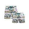 Dad & Son Matching Swim Trunks – Line Rush - Orchid and Kelp