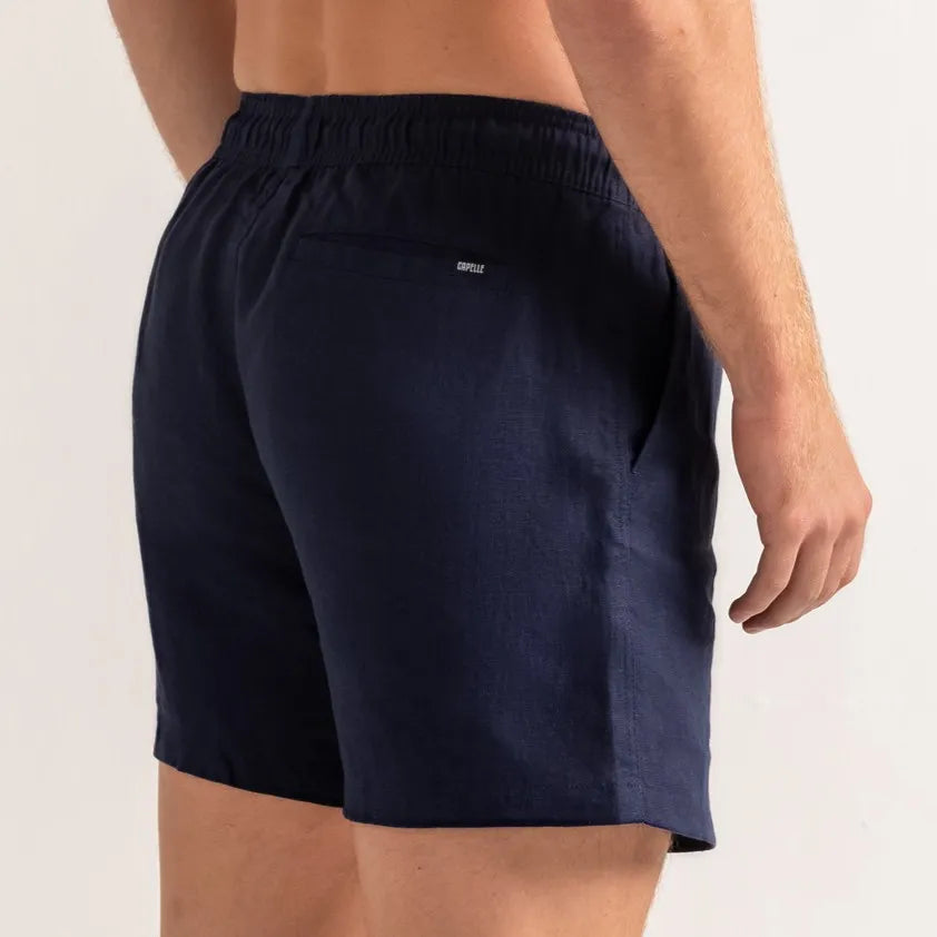 Mariner men's linen short, back view