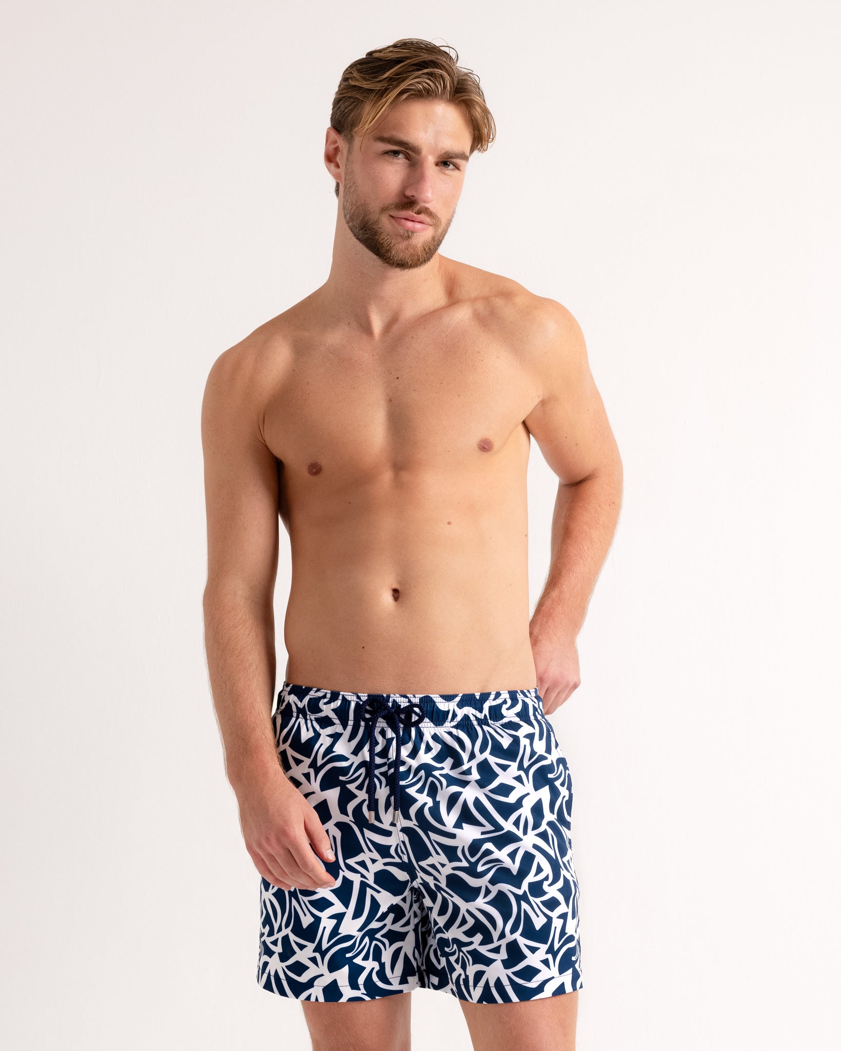 length:classic blue freedom hybrid short studio front