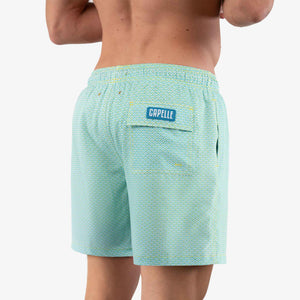length:classic blue paradise hybrid short studio back