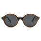 JOPLINS Pepe Polarized Round Wood Sunglasses in Ebony and Burl, view 2