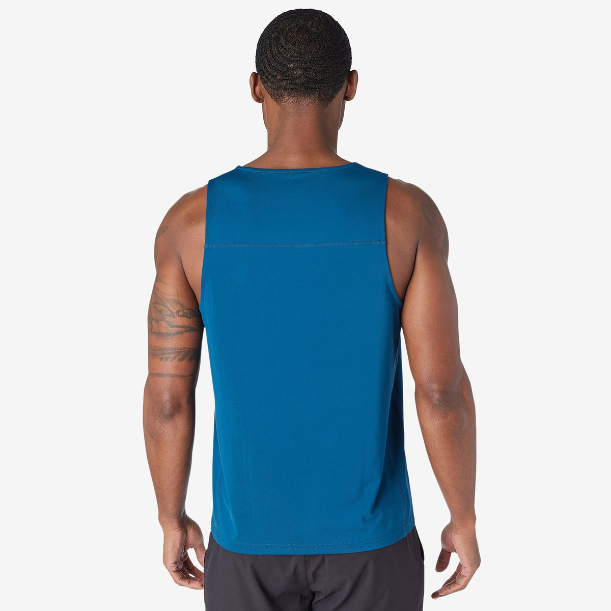 Greatness Wins Performance Training Tank in Superior Blue, view 4