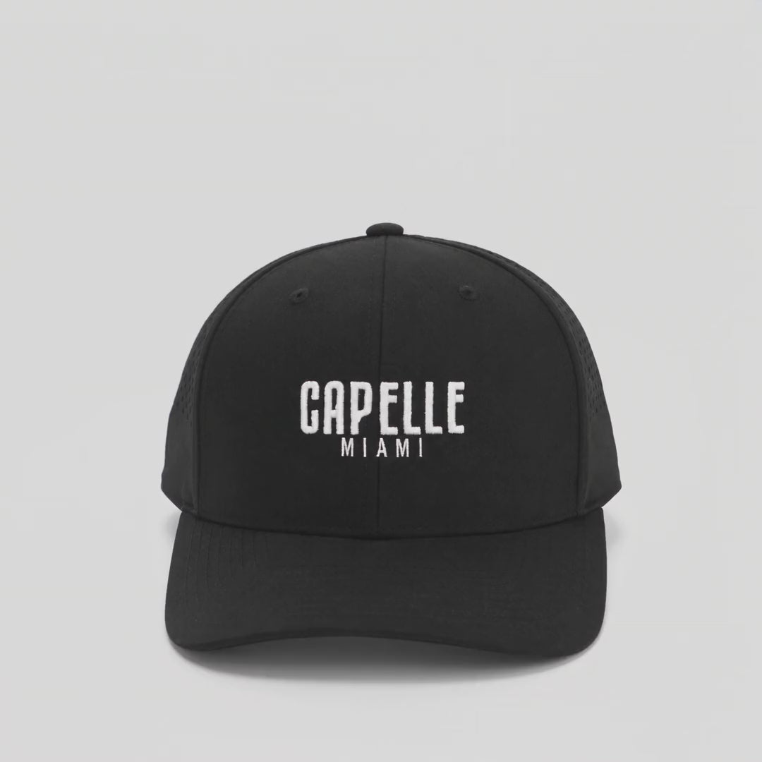 Black Onyx Laser Luxe Performance Snapback Hat, product video, Capelle Miami