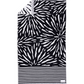 Ruby Mint Remington black and white floral stripe cotton beach towel, image 2 of 6