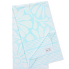 Ruby Mint Rothschild Oversized Cotton Beach Towel, Light Blue and Ivory
