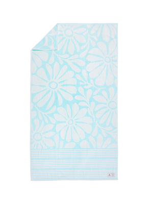 Ruby Mint Rothschild light blue and ivory cotton beach towel, image 2 of 6
