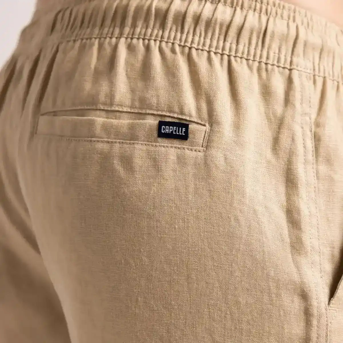 Sahara Dunes men's linen short, fabric detail