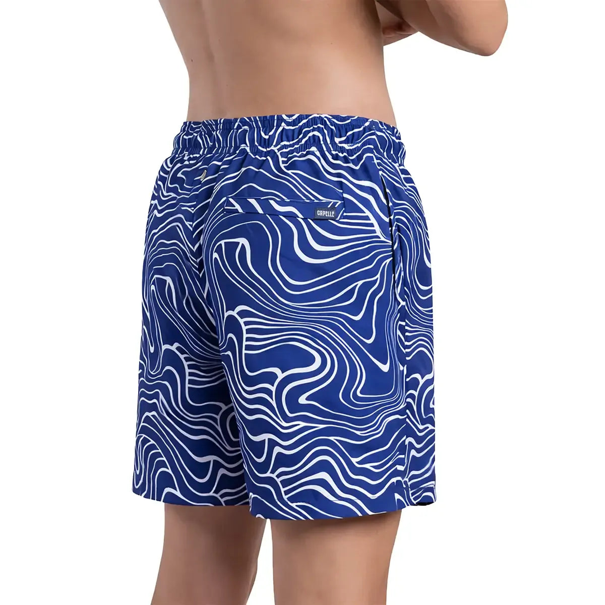 Sand Waves, Harbor and Surf boys hybrid short, back view