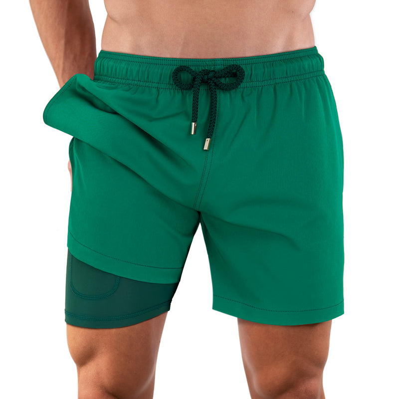 green mens swim shorts