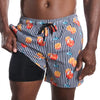 Men’s Premium Compression-Lined Hybrid Shorts – 3" Inseam Sunset Spritz - Surf and Storm
