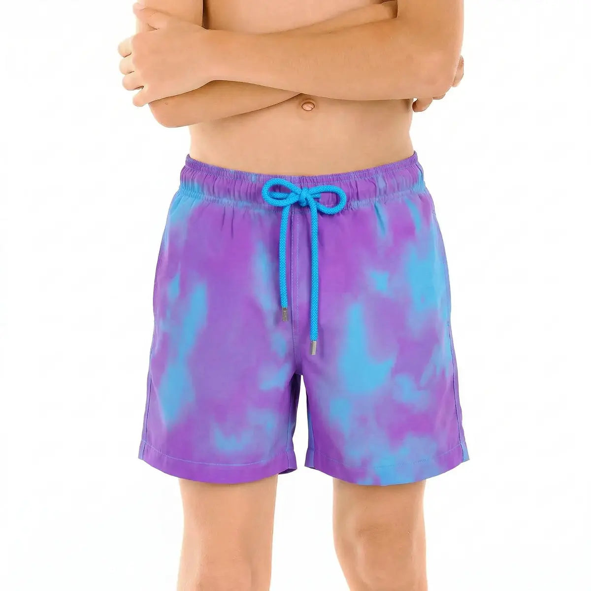 Switch Blue/Purple boys hybrid short, front view