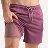 Men’s Premium Compression-Lined Hybrid Shorts – Terracotta