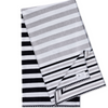 Ruby Mint Thayer Oversized Cotton Beach Towel, Black and White Stripe