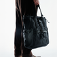 The Brown Buffalo Conceal Tote 20L laptop tote backpack in Black Grid, view 6