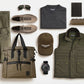 The Brown Buffalo Conceal Tote 20L laptop tote backpack packed flat lay