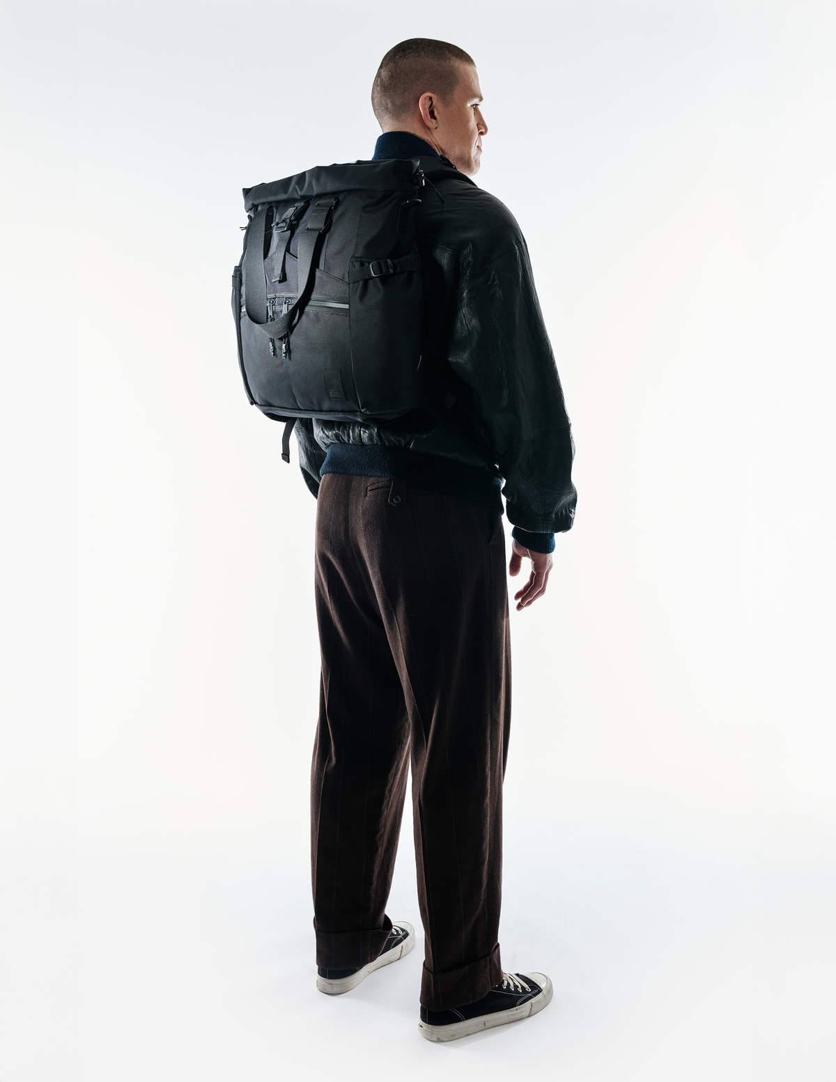 The Brown Buffalo Conceal Tote 20L laptop tote backpack in Ballistic Black, view 7